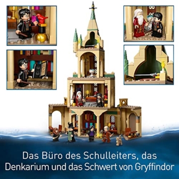 LEGO Harry Potter Hogwarts: Dumbledores Büro Set, Schloss-Erweiterung mit dem Schwert von Gryffindor, dem Sprechenden Hut, 6 Minifiguren Plus einen Baby-Phönix und tollen Räumen 76402 - 4