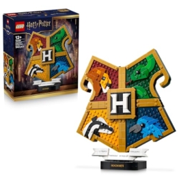 LEGO Harry Potter Hogwarts Hauswappen - Wanddeko 3D Modell mit Tieren - DIY Deko fürs Kinderzimmer - Geburtstagsgeschenk für Mädchen, Jungen und Teenager ab 12 Jahren - 76462 - 1