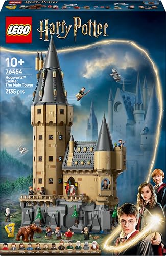 LEGO Harry Potter Schloss Hogwarts: Der Hauptturm - Spielzeug mit fliegendem Schlüssel, Zauberschachzimmer, 12 Minifiguren - Geschenk für Jungen, Mädchen & Erwachsene Fans ab 10 Jahren - 76454
