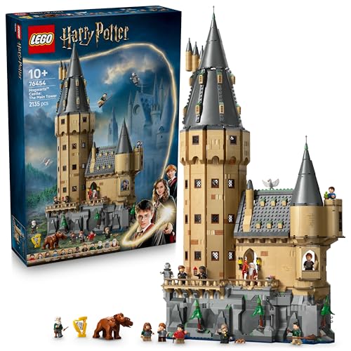 LEGO Harry Potter Schloss Hogwarts: Der Hauptturm - Spielzeug mit fliegendem Schlüssel, Zauberschachzimmer, 12 Minifiguren - Geschenk für Jungen, Mädchen & Erwachsene Fans ab 10 Jahren - 76454