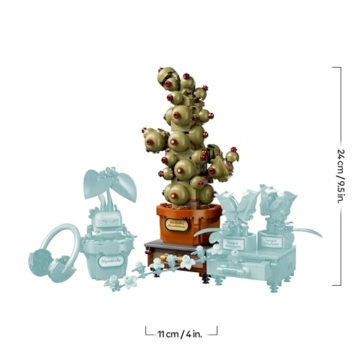 LEGO Harry Potter Schloss Hogwarts: Kräuterkunde-Pflanzen - interaktives Spielzeug - künstliche Topfpflanzen mit Blumen - DIY Deko - Geschenk für Mädchen, Jungen & Teenager-Fans ab 12 Jahren - 76474 - 8
