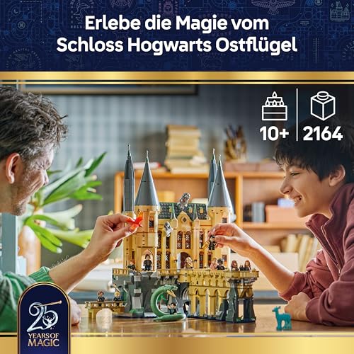 LEGO Harry Potter Schloss Hogwarts: Ostflügel Spielzeug - Miniatur Modellbausatz mit 13 Minifiguren & sammelbarem Patronus - DIY Deko - Geschenkidee für Mädchen, Jungen & Fans ab 10 Jahren - 76473 - 2