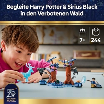 LEGO Harry Potter Verbotener Wald: Expecto Patronum Spielzeug - Modell mit 2 Dementoren, Hirsch und 2 Minifiguren inkl. Sirius Black - Geschenk für Mädchen, Jungen & Fans ab 7 Jahren - 76475 - 2