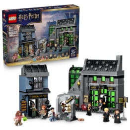 LEGO Harry Potter Zaubererläden in der Winkelgasse Spielzeug - Miniatur Modellbau mit 8 Minifiguren & sammelbarem Patronus - Kinderzimmer Deko - Geschenk für Mädchen, Jungen & Fans ab 8 Jahren - 76471 - 1