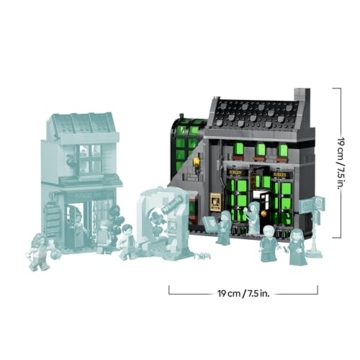 LEGO Harry Potter Zaubererläden in der Winkelgasse Spielzeug - Miniatur Modellbau mit 8 Minifiguren & sammelbarem Patronus - Kinderzimmer Deko - Geschenk für Mädchen, Jungen & Fans ab 8 Jahren - 76471 - 9