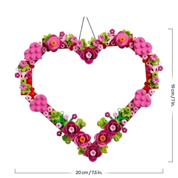 LEGO Iconic Herz-Deko - Spielzeug für Kinder - Geschenk für Mädchen und Jungen ab 9 Jahren - Deko Wohnzimmer - Geschenkidee zum Geburtstag - Modellbau Herz Ornament zum Bauen und Ausstellen 40638 - 6