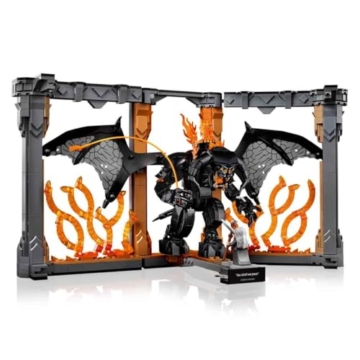 LEGO Icons Der Herr der Ringe: Balrog Bücherstütze - DIY Bücherregal Deko mit Gandalf dem Grauen Minifigur & Drachenfigur - Sammlerstück & Geschenk für Fans - 10367 - 4