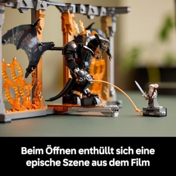 LEGO Icons Der Herr der Ringe: Balrog Bücherstütze - DIY Bücherregal Deko mit Gandalf dem Grauen Minifigur & Drachenfigur - Sammlerstück & Geschenk für Fans - 10367 - 6