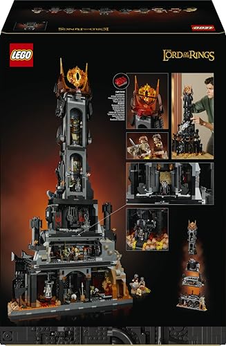 LEGO Icons Der Herr der Ringe: Barad-dûr, Bauset für Erwachsene mit den Minifiguren Sauron, Gothmog, Ork, Frodo, Sam und Gollum, Erinnerungsstück zum Film, Sammlerstück für Fans 10333 - 11