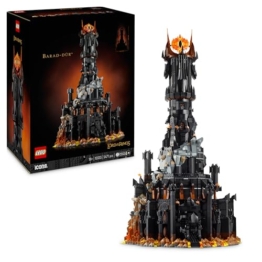 LEGO Icons Der Herr der Ringe: Barad-dûr, Bauset für Erwachsene mit den Minifiguren Sauron, Gothmog, Ork, Frodo, Sam und Gollum, Erinnerungsstück zum Film, Sammlerstück für Fans 10333 - 1