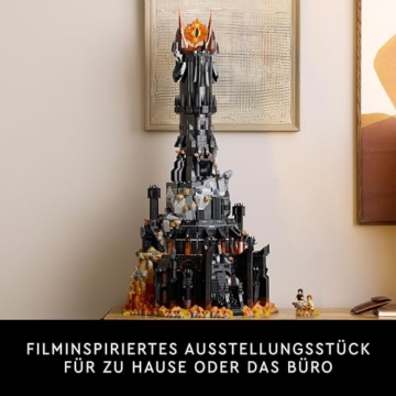 LEGO Icons Der Herr der Ringe: Barad-dûr, Bauset für Erwachsene mit den Minifiguren Sauron, Gothmog, Ork, Frodo, Sam und Gollum, Erinnerungsstück zum Film, Sammlerstück für Fans 10333 - 6