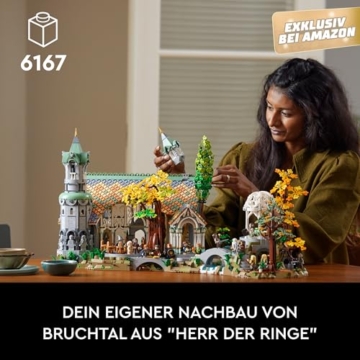 LEGO Icons Der Herr Der Ringe: Bruchtal - Modellbau für Erwachsene - Kreatives Spielzeug mit 15 Minifiguren mit Gandalf, Legolas, Aragorn & Frodo - Kontruktionsspielzeug zum Sammeln - 10316 - 2