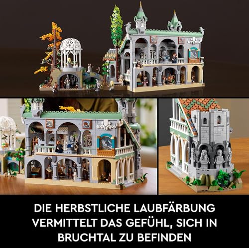 LEGO Icons Der Herr Der Ringe: Bruchtal - Modellbau für Erwachsene - Kreatives Spielzeug mit 15 Minifiguren mit Gandalf, Legolas, Aragorn & Frodo - Kontruktionsspielzeug zum Sammeln - 10316 - 3