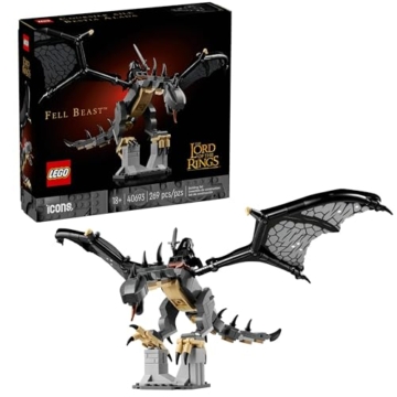 Lego Icons Der Herr der Ringe Fell Beast 40693 Bauset für Erwachsene, mit Nazgûl Minifigur und Osgiliath Display, 269 Teile - 1