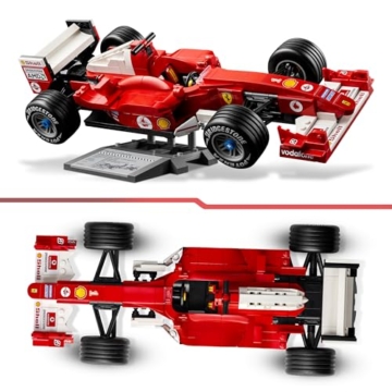 LEGO Icons Ferrari F2004 und Michael Schumacher - F1 Rennwagen Modellbau für Erwachsene - F1 Modellauto Set mit V10-Motor & sammelbarer Fahrer Minifigur - Formel 1 Geschenk zum Vatertag - 11375 - 3