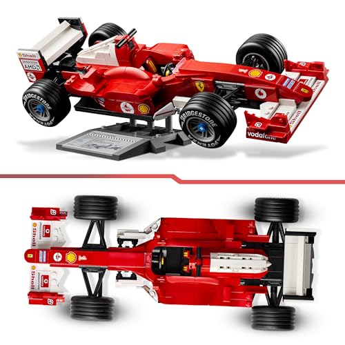 LEGO Icons Ferrari F2004 und Michael Schumacher - F1 Rennwagen Modellbau für Erwachsene - F1 Modellauto Set mit V10-Motor & sammelbarer Fahrer Minifigur - Formel 1 Geschenk zum Vatertag - 11375 - 3