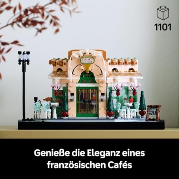 LEGO Icons Französisches Café - Deko fürs Wohnzimmer oder Büro - Bauset für Erwachsene inkl. pittoresker Fassade, aufgehängten Blumentöpfen und Stühlen - Geschenk für Männer & Frauen 10362 - 2
