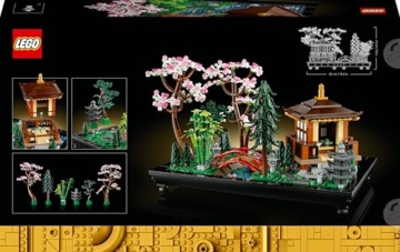 LEGO Icons Garten der Stille - Modell zum Bauen und Ausstellen - Japanische Oase mit Pavillon, Brücke, Koi-Karpfen, Lotusblumen, Bäumen - DIY Deko - Geschenk für Frauen und Männer - 10315 - 10