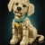 LEGO Icons Golden Retriever Welpe - Modellbau für Erwachsene - 3D Tierfigur zum Ausstellen mit Halsband & Medaille - DIY Deko für Regal oder Schreibtisch - Geschenkidee für Kunst- & Bastelfans - 11384 - 3