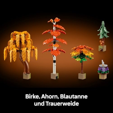 LEGO Icons Herbstlicher Landhausgarten - umgestaltbare Schreibtischdeko für Erwachsene - Tiere Minifiguren - Modellbau im Landhausstil - Kreatives Bauset - Geschenk für Männer & Frauen - 11372 - 5