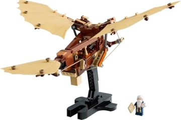 LEGO Icons Leonardo da Vincis Fluggerät mit schlagenden Flügeln - Inklusive Minifigur & Ständer - Bauset für Erwachsene - Deko-Set für Zuhause - Geschenkidee - 10363 - 11