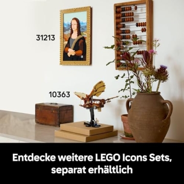 LEGO Icons Leonardo da Vincis Fluggerät mit schlagenden Flügeln - Inklusive Minifigur & Ständer - Bauset für Erwachsene - Deko-Set für Zuhause - Geschenkidee - 10363 - 7