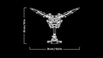 LEGO Icons Leonardo da Vincis Fluggerät mit schlagenden Flügeln - Inklusive Minifigur & Ständer - Bauset für Erwachsene - Deko-Set für Zuhause - Geschenkidee - 10363 - 9