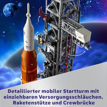 LEGO Icons NASA Artemis Startrampe, Geschenk, Dekoration fürs Wohnzimmer oder Büro, Bauset für Erwachsene, mit Orion-Raumkapsel und Startrampe, Sammlerstück 10341 - 3