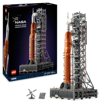 LEGO Icons NASA Artemis Startrampe, Geschenk, Dekoration fürs Wohnzimmer oder Büro, Bauset für Erwachsene, mit Orion-Raumkapsel und Startrampe, Sammlerstück 10341 - 1
