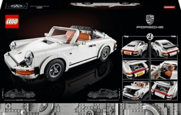 LEGO Icons Porsche 911 Modellauto für Erwachsene, Rennauto Modellbausatz zum Sammeln 10295 - 11