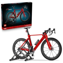LEGO Icons Rennrad - Modellbau für Erwachsene - inkl. Gummireifen, Schaltwerk und Hinterradständer als Schreibtisch Deko - Geschenkidee für Radsportfans - 11380 - 1
