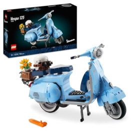 LEGO Icons Vespa 125, Motorrad-Modell zum Bauen, Vintage Roller aus Italien, Modellbausatz für Erwachsene, Austellungsstück als Zimmer-Deko, Geschenke für Frauen und Männer 10298 - 1