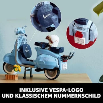 LEGO Icons Vespa 125, Motorrad-Modell zum Bauen, Vintage Roller aus Italien, Modellbausatz für Erwachsene, Austellungsstück als Zimmer-Deko, Geschenke für Frauen und Männer 10298 - 4