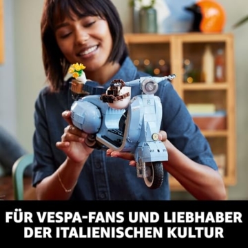 LEGO Icons Vespa 125, Motorrad-Modell zum Bauen, Vintage Roller aus Italien, Modellbausatz für Erwachsene, Austellungsstück als Zimmer-Deko, Geschenke für Frauen und Männer 10298 - 6