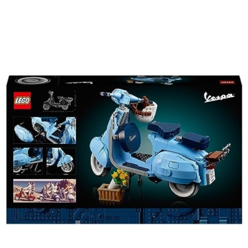 LEGO Icons Vespa 125, Motorrad-Modell zum Bauen, Vintage Roller aus Italien, Modellbausatz für Erwachsene, Austellungsstück als Zimmer-Deko, Geschenke für Frauen und Männer 10298 - 8