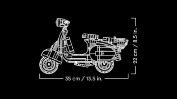 LEGO Icons Vespa 125, Motorrad-Modell zum Bauen, Vintage Roller aus Italien, Modellbausatz für Erwachsene, Austellungsstück als Zimmer-Deko, Geschenke für Frauen und Männer 10298 - 9