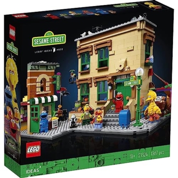 Lego Ideas 123 Bausatz Sesamstraße 21324, tolles BAU- und Schaumodell für Erwachsene mit Elmo, Keksmonster, Oscar The Grouch, Bert, Ernie und Big Bird, New 2021 (1.367 Teile) - 1