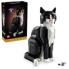 Lego Ideas 21349 Schwarz-weiße Katze, Wohnaccessoire, Geschenkidee für Tierliebhaber und Katzenfreunde, Sammlermodell, kreative Aktivität, Bausatz für Erwachsene - 1