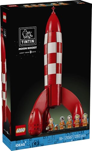 LEGO Ideas Die Mondrakete von Tintin - Raumschiff Modellbau für Erwachsene - Set zum Ausstellen mit 5 Minifiguren und der Hundefigur Struppi für DIY Deko - Geschenkidee für Fans - 21367 - 11