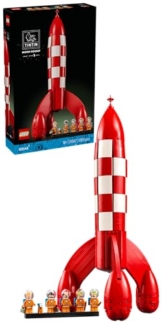 LEGO Ideas Die Mondrakete von Tintin - Raumschiff Modellbau für Erwachsene - Set zum Ausstellen mit 5 Minifiguren und der Hundefigur Struppi für DIY Deko - Geschenkidee für Fans - 21367 - 1