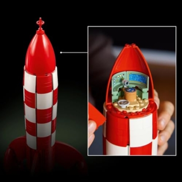 LEGO Ideas Die Mondrakete von Tintin - Raumschiff Modellbau für Erwachsene - Set zum Ausstellen mit 5 Minifiguren und der Hundefigur Struppi für DIY Deko - Geschenkidee für Fans - 21367 - 5