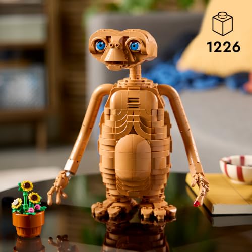 LEGO Ideas E.T. the Extra-Terrestrial - Modellbau für Erwachsene inklusive Alien Figur, künstlichen Topfpflanzen & Leuchtstein - Nostalgisches Geschenk für Sci-Fi Filmfans - 21370 - 2