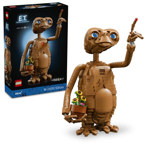 LEGO Ideas E.T. the Extra-Terrestrial - Modellbau für Erwachsene inklusive Alien Figur, künstlichen Topfpflanzen & Leuchtstein - Nostalgisches Geschenk für Sci-Fi Filmfans - 21370 - 1