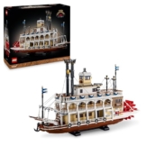LEGO Ideas Flussraddampfer - Bauset für Erwachsene - Bootsmodell mit Innenraum & interaktiven Funktionen, inkl. funktionierendem Schaufelrad und Steuerung - DIY Geschenk für Männer und Frauen - 21356 - 1