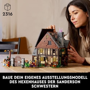 LEGO Ideas Hocus Pocus: Das Hexenhaus der Sanderson-Schwestern Set, Bausatz zum Sammeln für Erwachsene mit Haus, 6 Minifiguren und Zubehör, Frauen und Männer 21341 - 2
