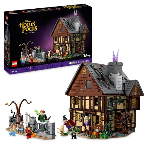 LEGO Ideas Hocus Pocus: Das Hexenhaus der Sanderson-Schwestern Set, Bausatz zum Sammeln für Erwachsene mit Haus, 6 Minifiguren und Zubehör, Frauen und Männer 21341 - 1