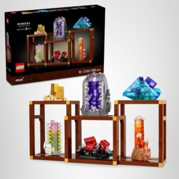 LEGO Ideas Mineraliensammlung - Set für Erwachsene - Modellbau mit Kristallelementen inkl. Amethyst, Fluorit & Tangerinquarz sowie 3 Ständern - DIY Wohn Deko Geschenkidee - 21362 - 11