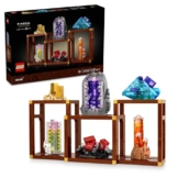 LEGO Ideas Mineraliensammlung - Set für Erwachsene - Modellbau mit Kristallelementen inkl. Amethyst, Fluorit & Tangerinquarz sowie 3 Ständern - DIY Wohn Deko Geschenkidee - 21362 - 1