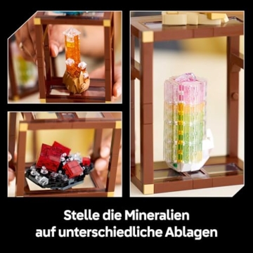 LEGO Ideas Mineraliensammlung - Set für Erwachsene - Modellbau mit Kristallelementen inkl. Amethyst, Fluorit & Tangerinquarz sowie 3 Ständern - DIY Wohn Deko Geschenkidee - 21362 - 6