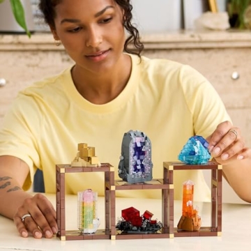 LEGO Ideas Mineraliensammlung - Set für Erwachsene - Modellbau mit Kristallelementen inkl. Amethyst, Fluorit & Tangerinquarz sowie 3 Ständern - DIY Wohn Deko Geschenkidee - 21362 - 8